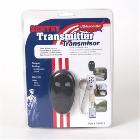 USAUTOMATIC USAutomatic 030213 Sentry Transmitter 2 button Remote Works With Sentry Gate Operators 30213